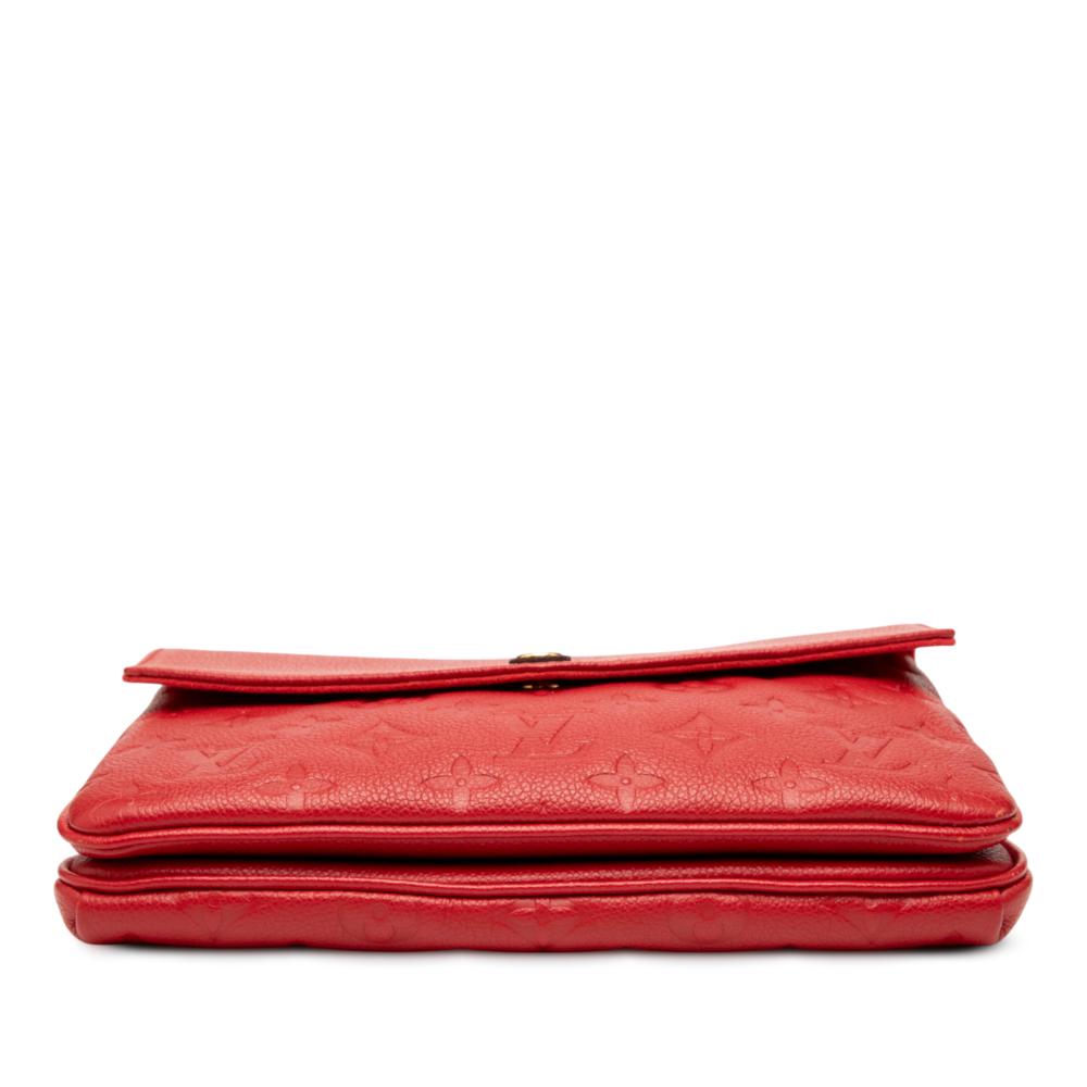 Louis Vuitton B Louis Vuitton Red Monogram Empreinte Leather Twice France