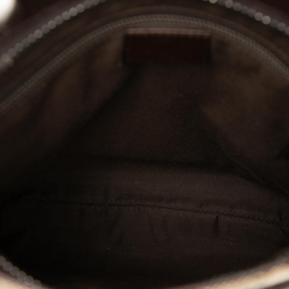 Gucci AB Gucci Brown Beige Canvas Fabric GG Crossbody Italy