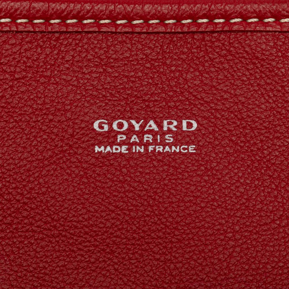 Goyard B Goyard Red Coated Canvas Fabric Goyardine Artois GM France