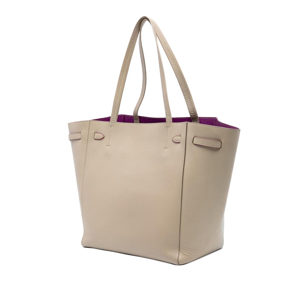 Celine B Celine Brown Beige Calf Leather Small Phantom Cabas Tote Italy
