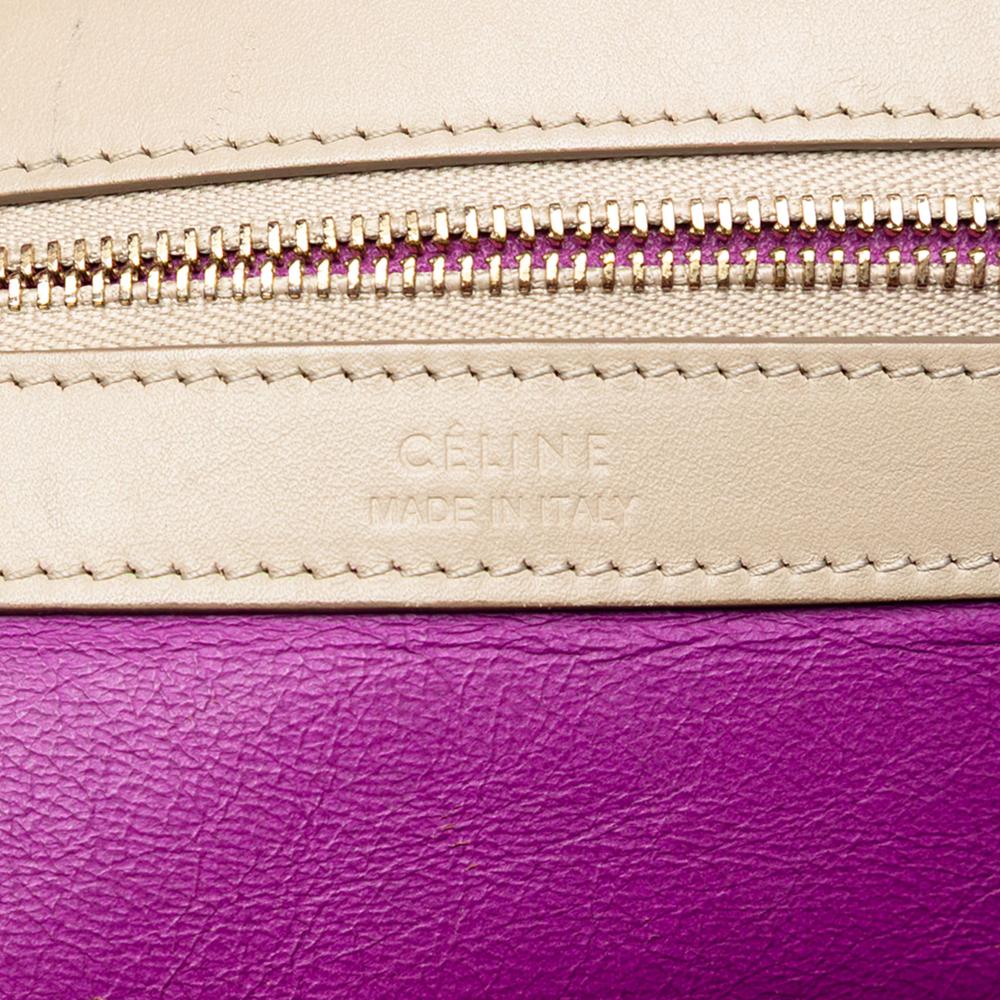 Celine B Celine Brown Beige Calf Leather Small Phantom Cabas Tote Italy