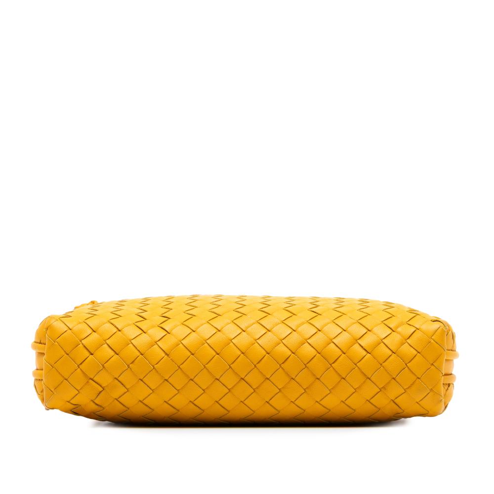 Bottega Veneta AB Bottega Veneta Yellow Mustard Nappa Leather Leather Nappa Intrecciato Nodini Crossbody Italy
