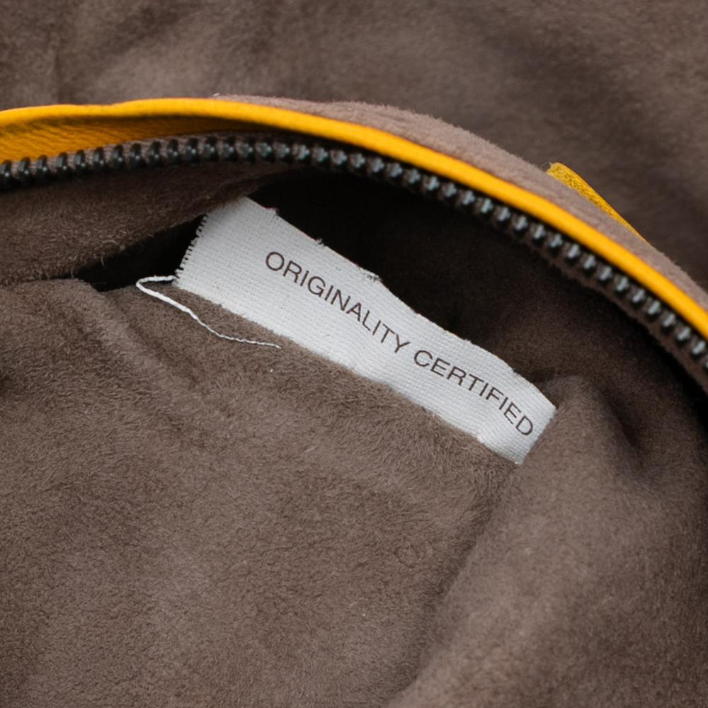 Bottega Veneta AB Bottega Veneta Yellow Mustard Nappa Leather Leather Nappa Intrecciato Nodini Crossbody Italy