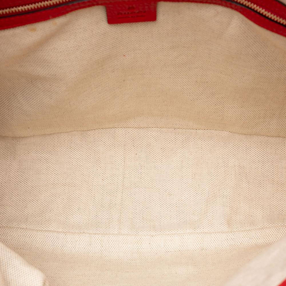 Gucci AB Gucci Brown Beige Canvas Fabric GG Bamboo Diana Satchel Italy