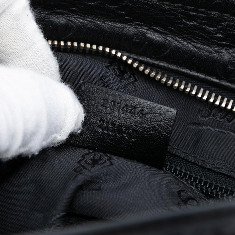 Gucci B Gucci Black Calf Leather Guccissima Crossbody Italy