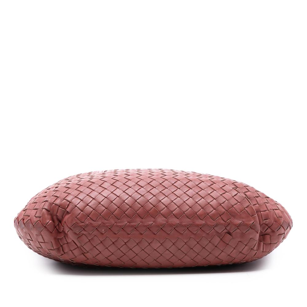 Bottega Veneta B Bottega Veneta Red Indian Red Nappa Leather Leather Nappa Intrecciato Tote Italy