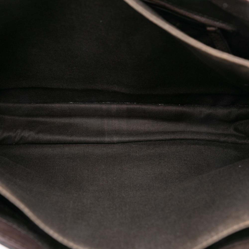 Saint Laurent B Saint Laurent Brown Dark Brown Calf Leather Medium Cabas Chyc Crossbody Italy