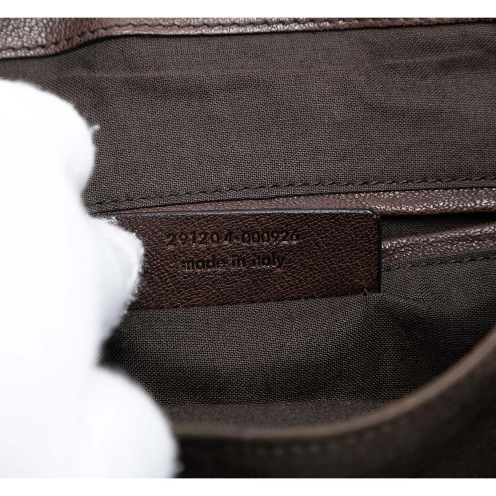 Saint Laurent B Saint Laurent Brown Dark Brown Calf Leather Medium Cabas Chyc Crossbody Italy