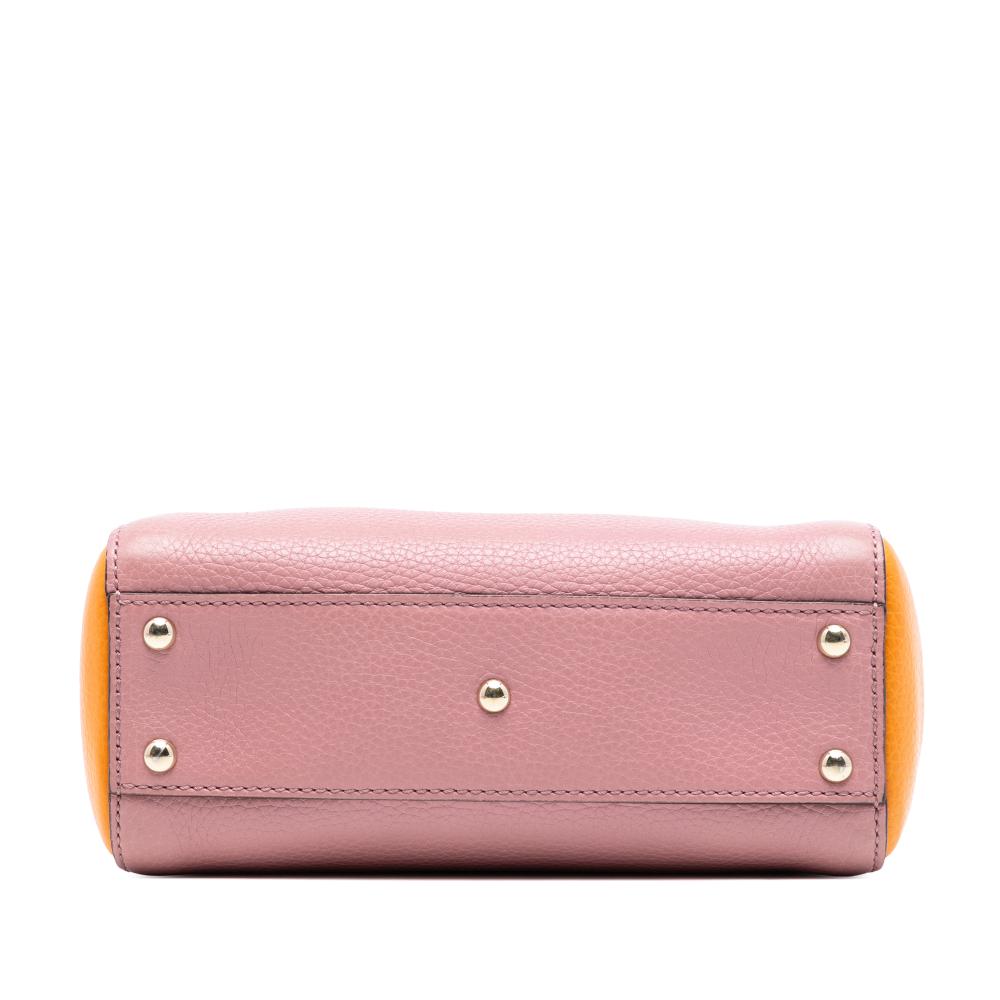 Gucci AB Gucci Pink Calf Leather Mini Bicolor skin Bamboo Shopper Satchel Italy