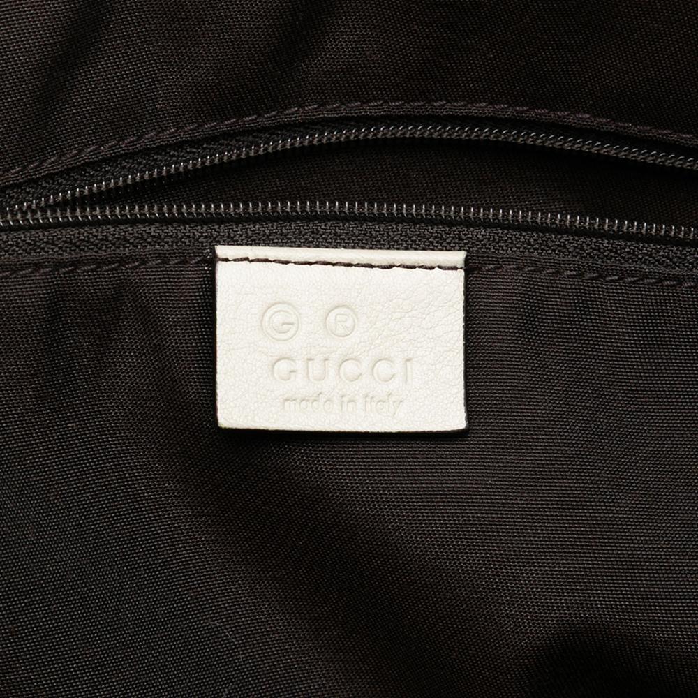 Gucci AB Gucci White Calf Leather Guccissima Princy Tote Italy