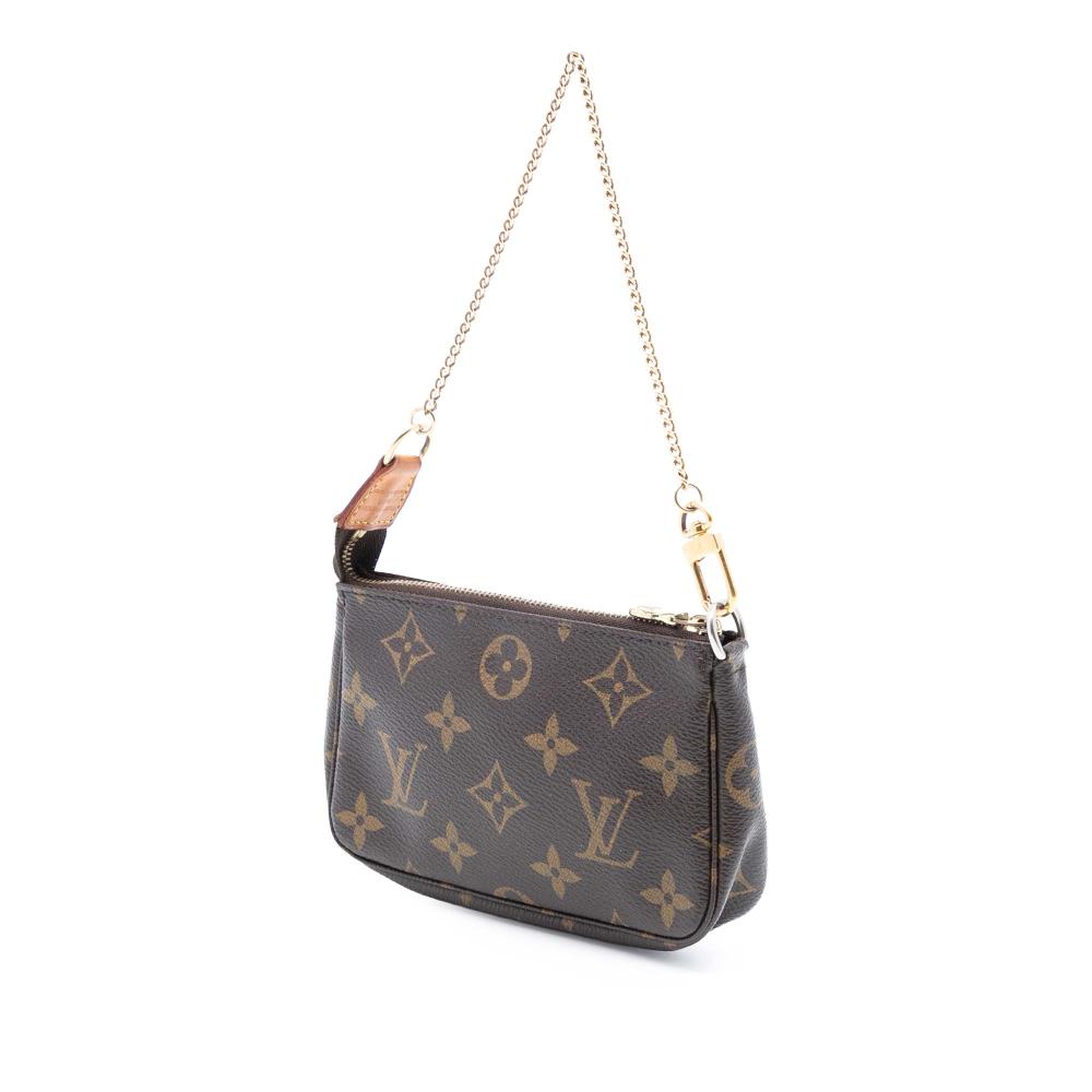 Louis Vuitton AB Louis Vuitton Brown Monogram Canvas Fabric Monogram Mini Pochette Accessoires France