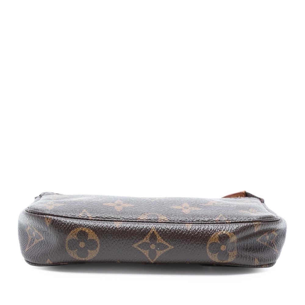 Louis Vuitton AB Louis Vuitton Brown Monogram Canvas Fabric Monogram Mini Pochette Accessoires France