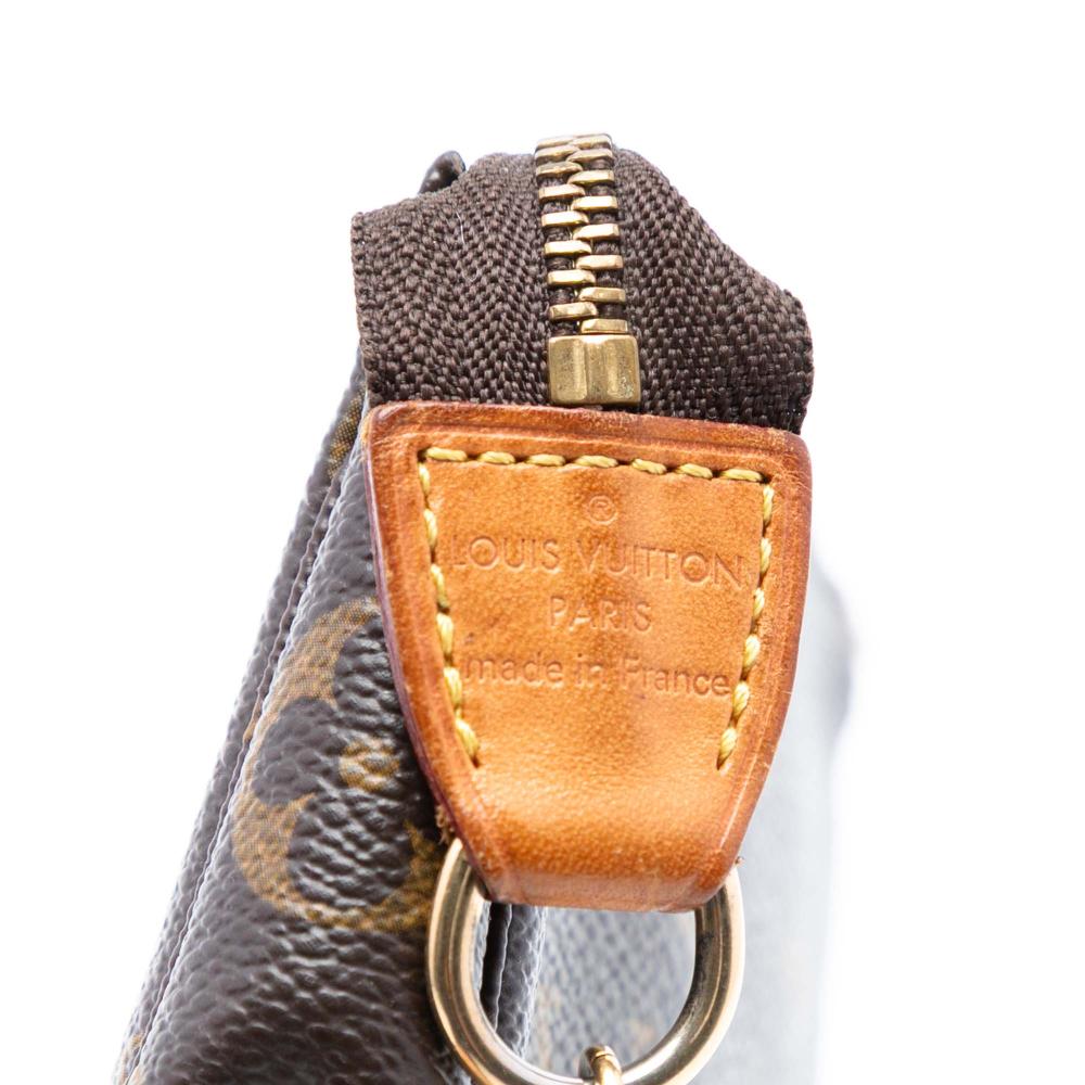 Louis Vuitton AB Louis Vuitton Brown Monogram Canvas Fabric Monogram Mini Pochette Accessoires France
