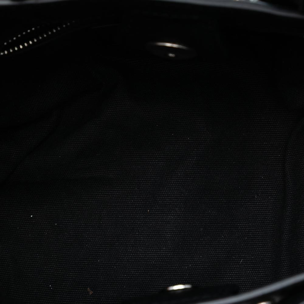 Burberry B Burberry Black with Brown Light Brown Calf Leather Baby Banner Studded and House Check Tote Italy