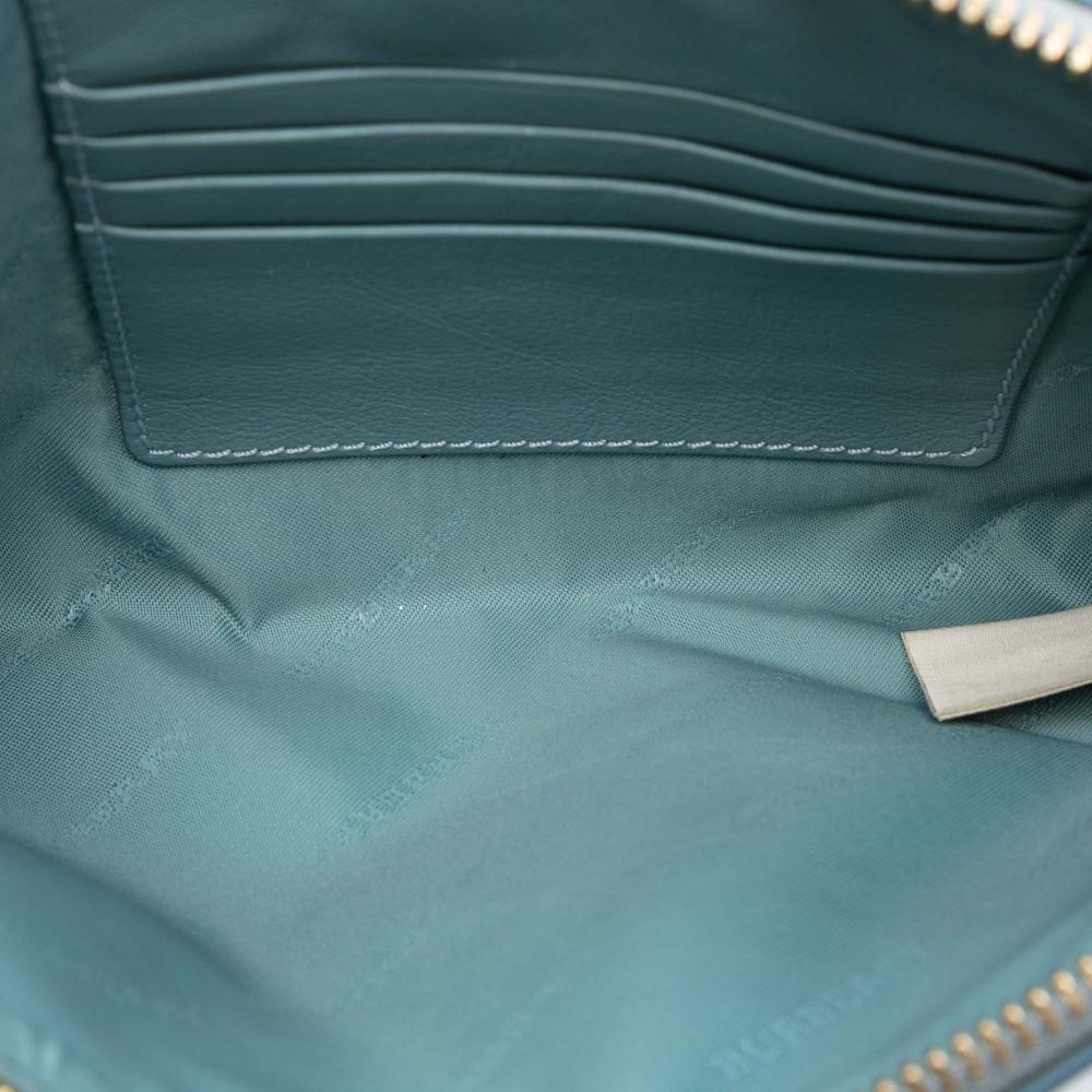 Burberry B Burberry Green Light Green Calf Leather Grained Peyton Crossbody Romania