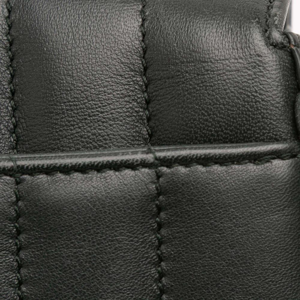 Saint Laurent AB Saint Laurent Black Lambskin Leather Leather Small Lambskin Monogram Vicky Chain Bag Italy