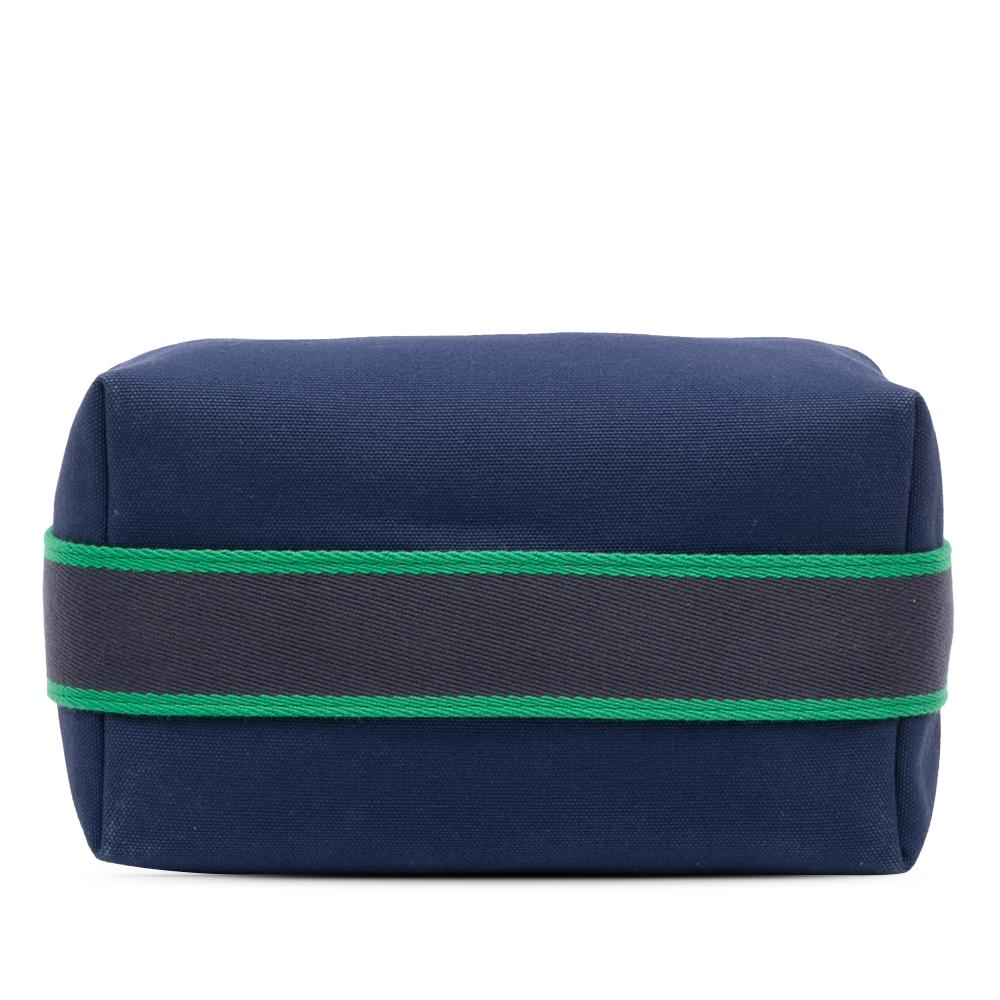 Hermès AB Hermès Blue Dark Blue Canvas Fabric Small Toile Bride A Brac Case France