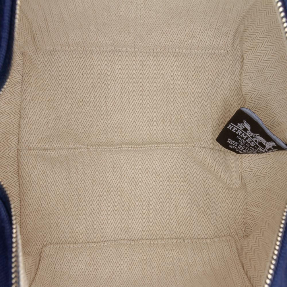 Hermès AB Hermès Blue Dark Blue Canvas Fabric Small Toile Bride A Brac Case France