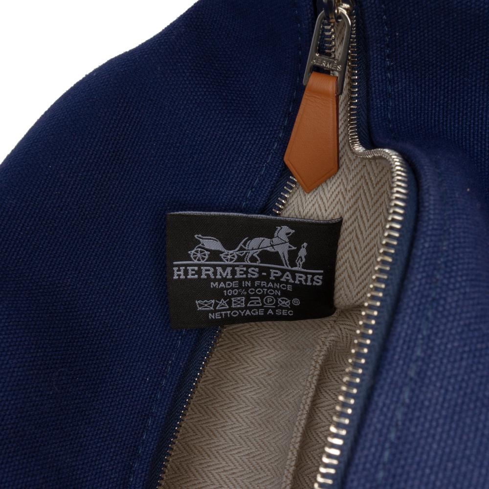 Hermès AB Hermès Blue Dark Blue Canvas Fabric Small Toile Bride A Brac Case France