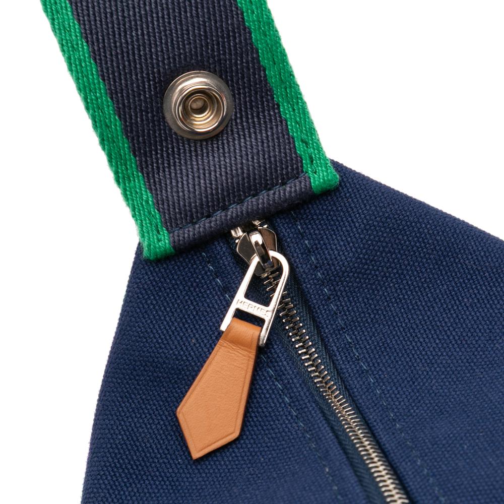 Hermès AB Hermès Blue Dark Blue Canvas Fabric Small Toile Bride A Brac Case France