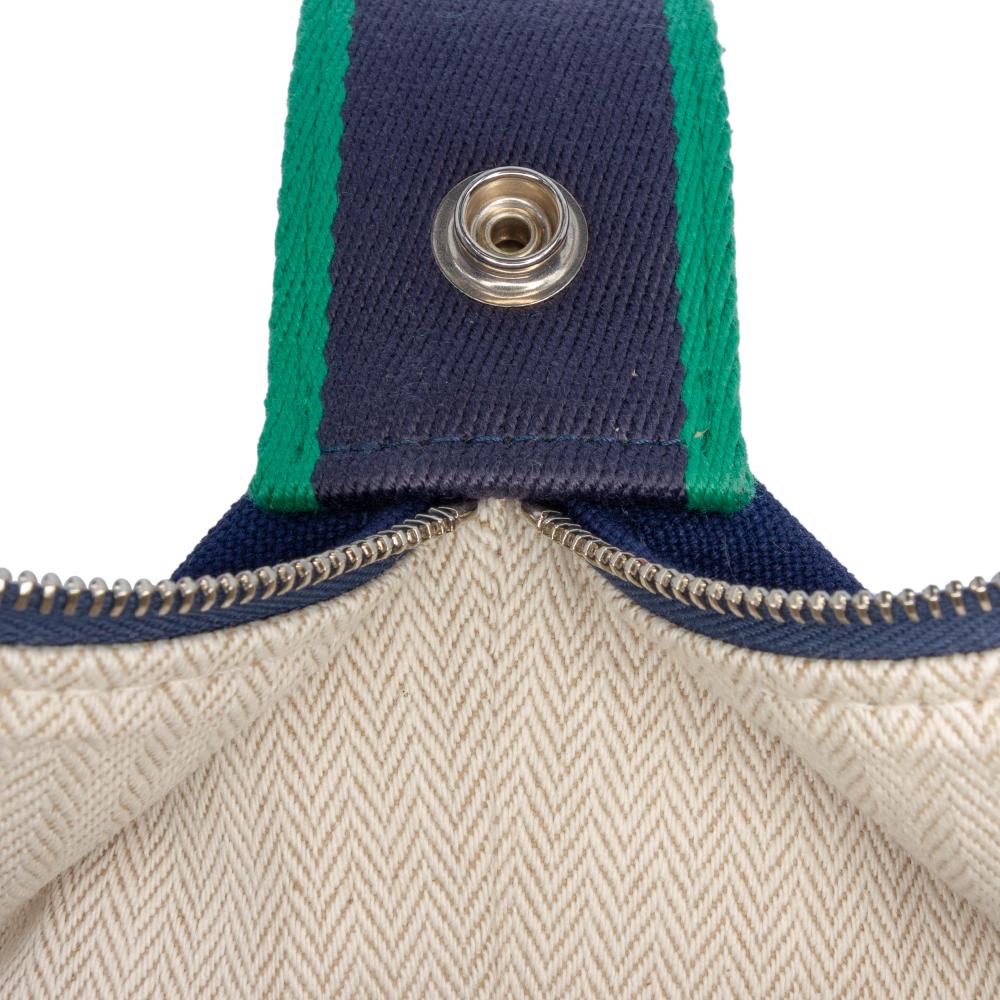 Hermès AB Hermès Blue Dark Blue Canvas Fabric Small Toile Bride A Brac Case France