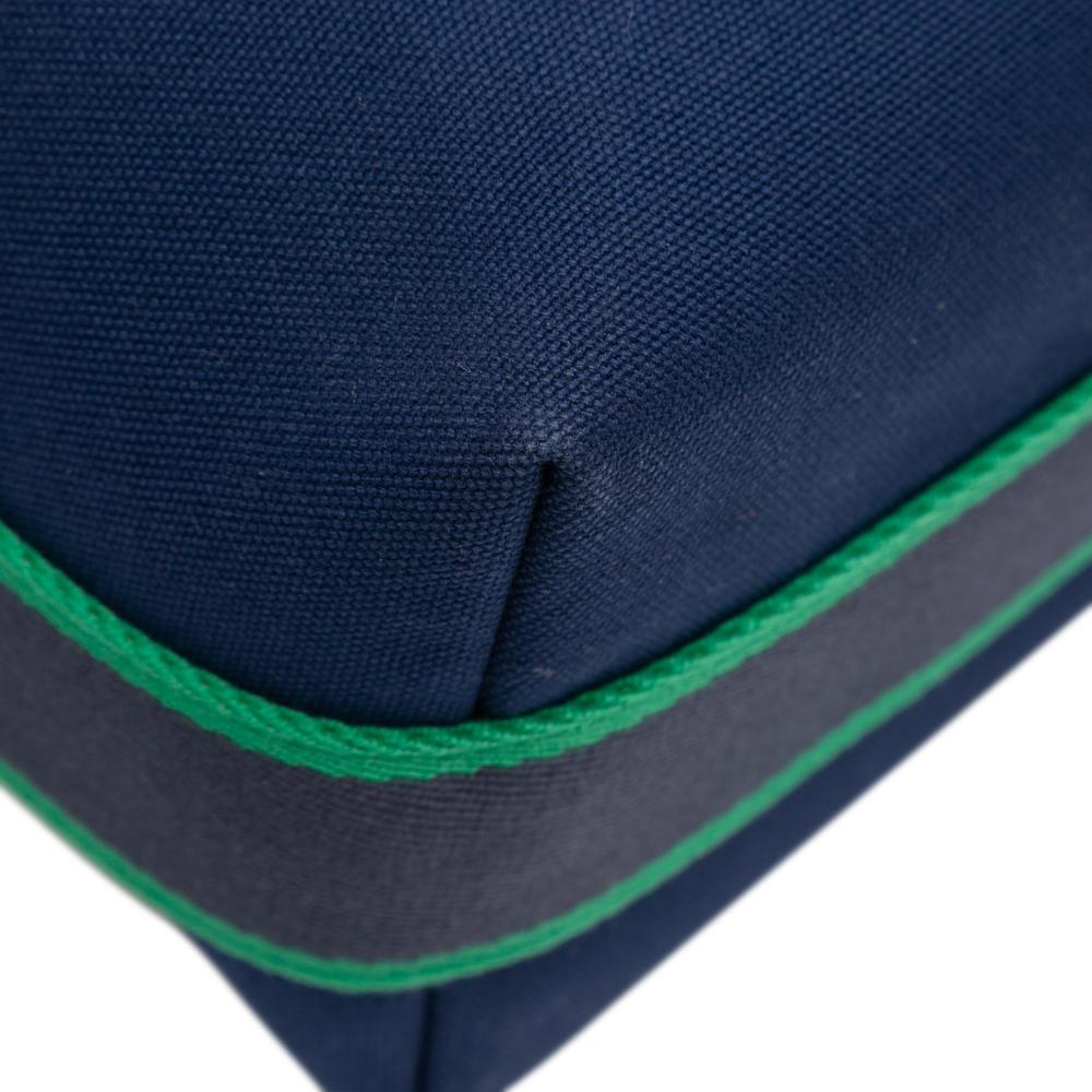 Hermès AB Hermès Blue Dark Blue Canvas Fabric Small Toile Bride A Brac Case France