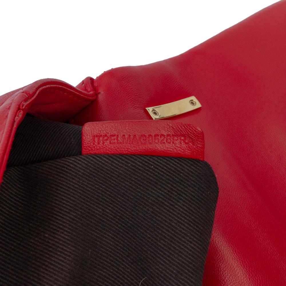 Burberry B Burberry Red Lambskin Leather Leather Small Quilted Lambskin Lola Crossbody Italy