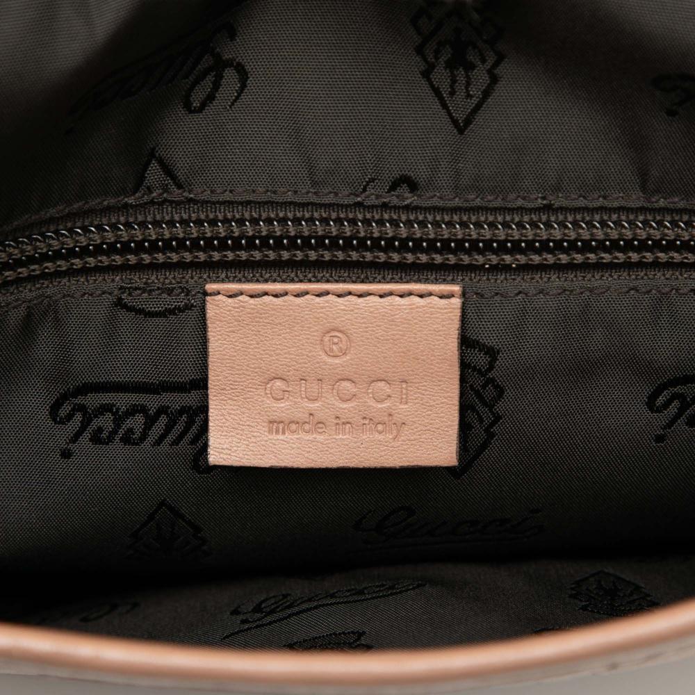 Gucci B Gucci Brown Nude Calf Leather Guccissima Crossbody Italy