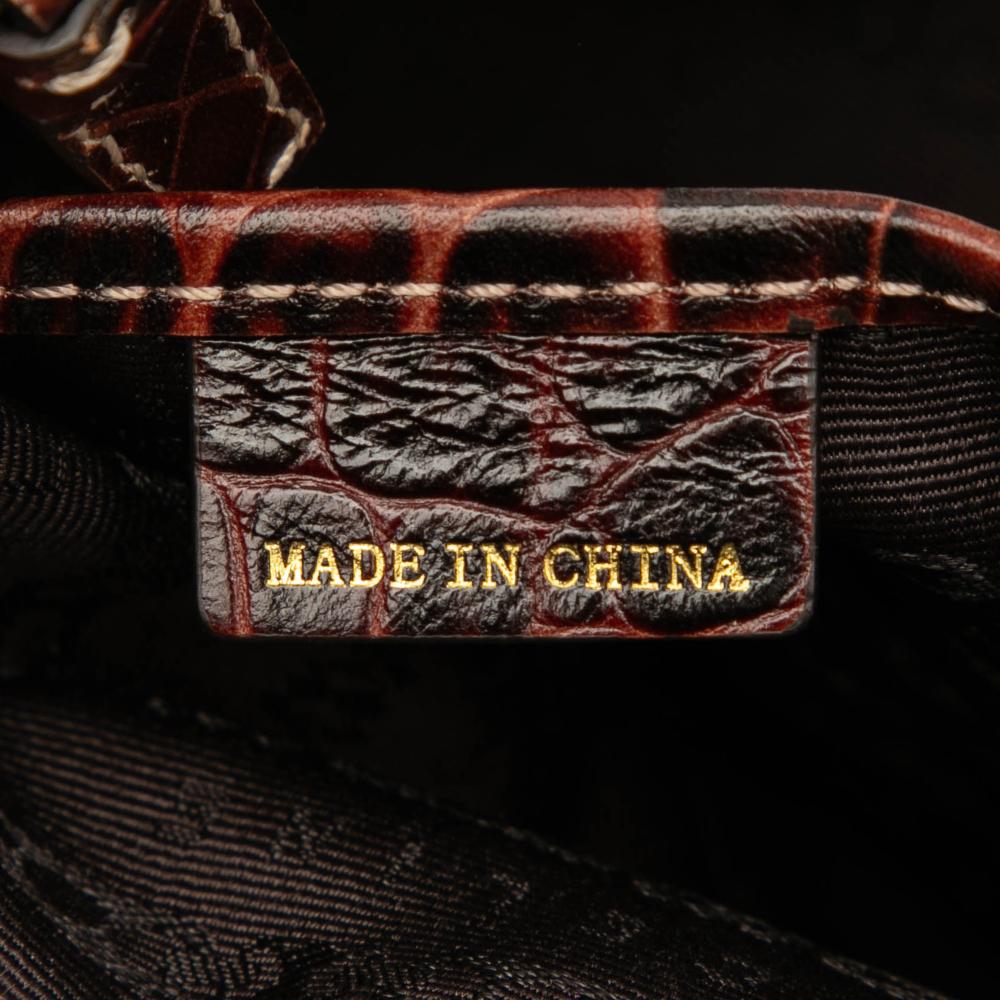 Celine B Celine Brown Dark Brown Canvas Fabric Hobo China