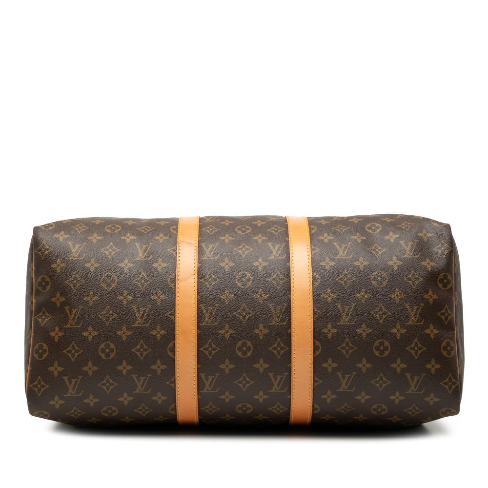 Louis Vuitton B Louis Vuitton Brown Monogram Canvas Fabric Monogram Keepall 50 France