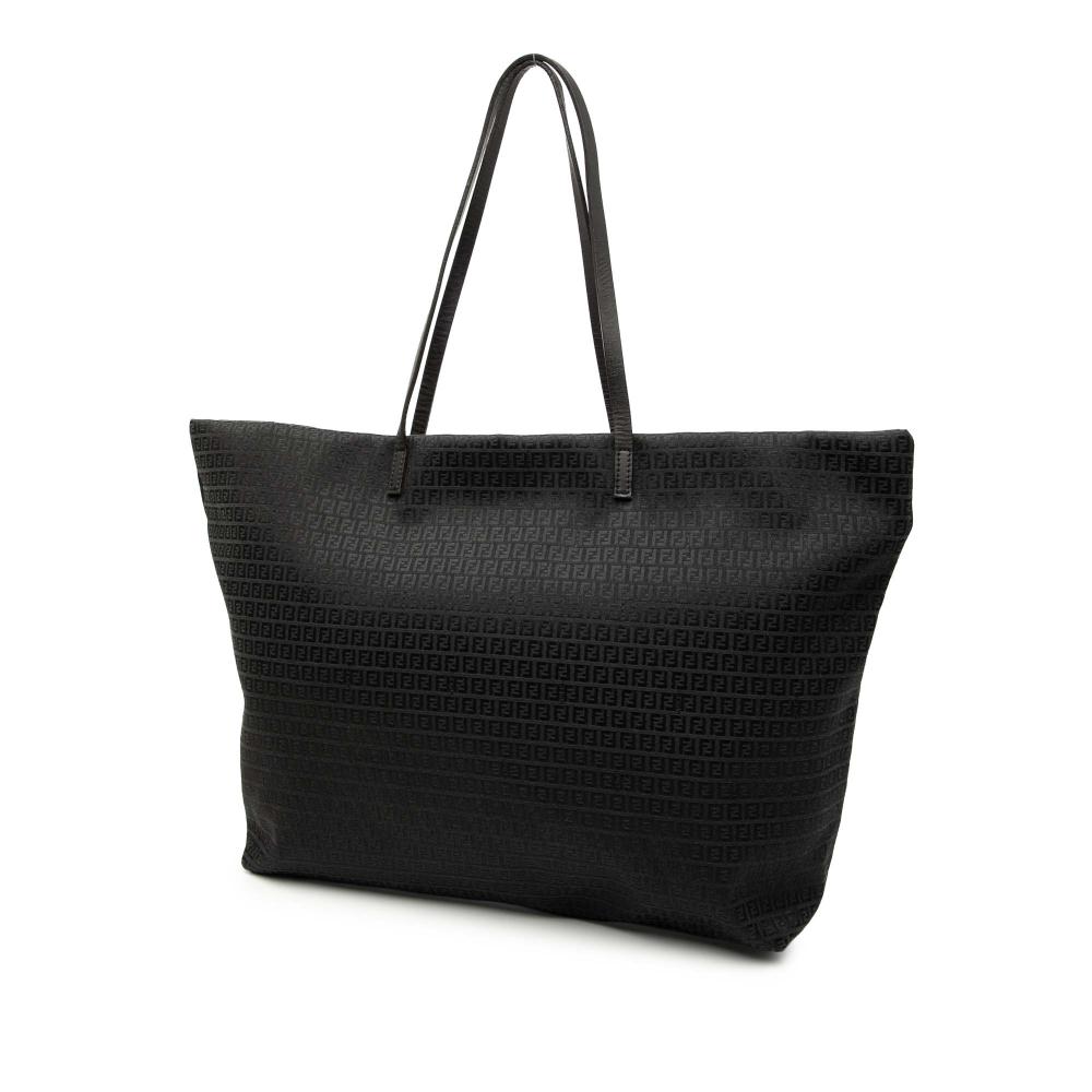 Fendi B Fendi Black Canvas Fabric Micro Zucchino Tote Italy