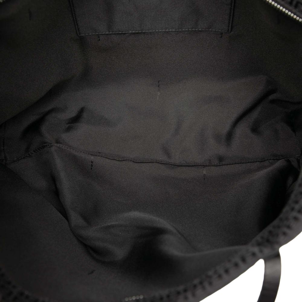 Fendi B Fendi Black Canvas Fabric Micro Zucchino Tote Italy