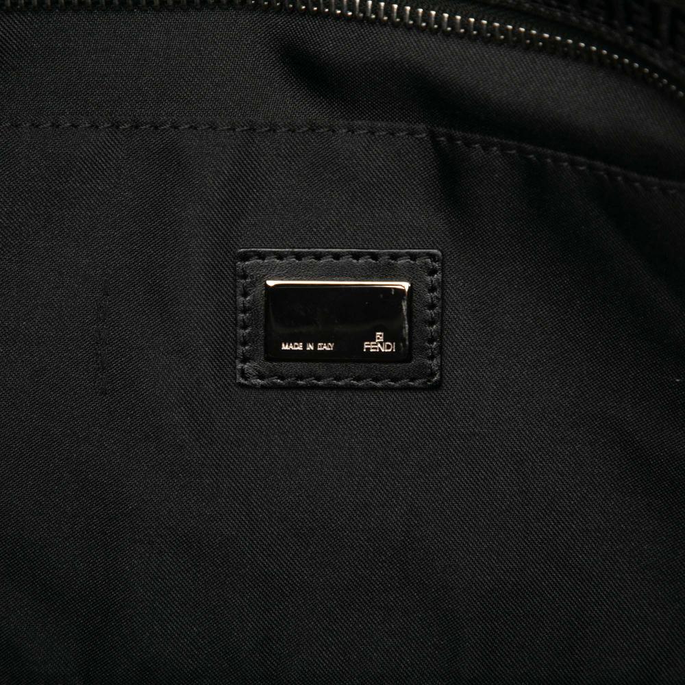Fendi B Fendi Black Canvas Fabric Micro Zucchino Tote Italy