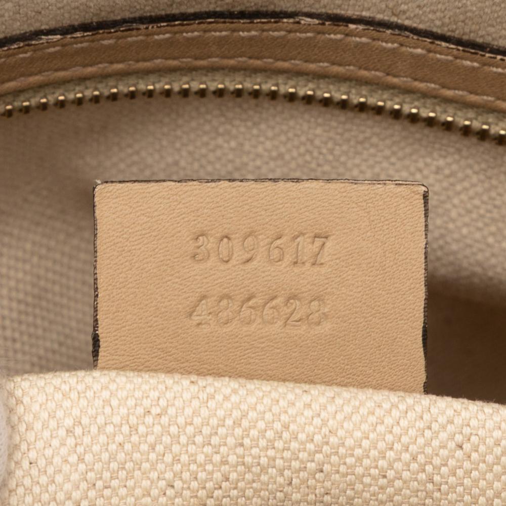 Gucci B Gucci Brown Beige Calf Leather Small Microguccissima Nice Dome Satchel Italy