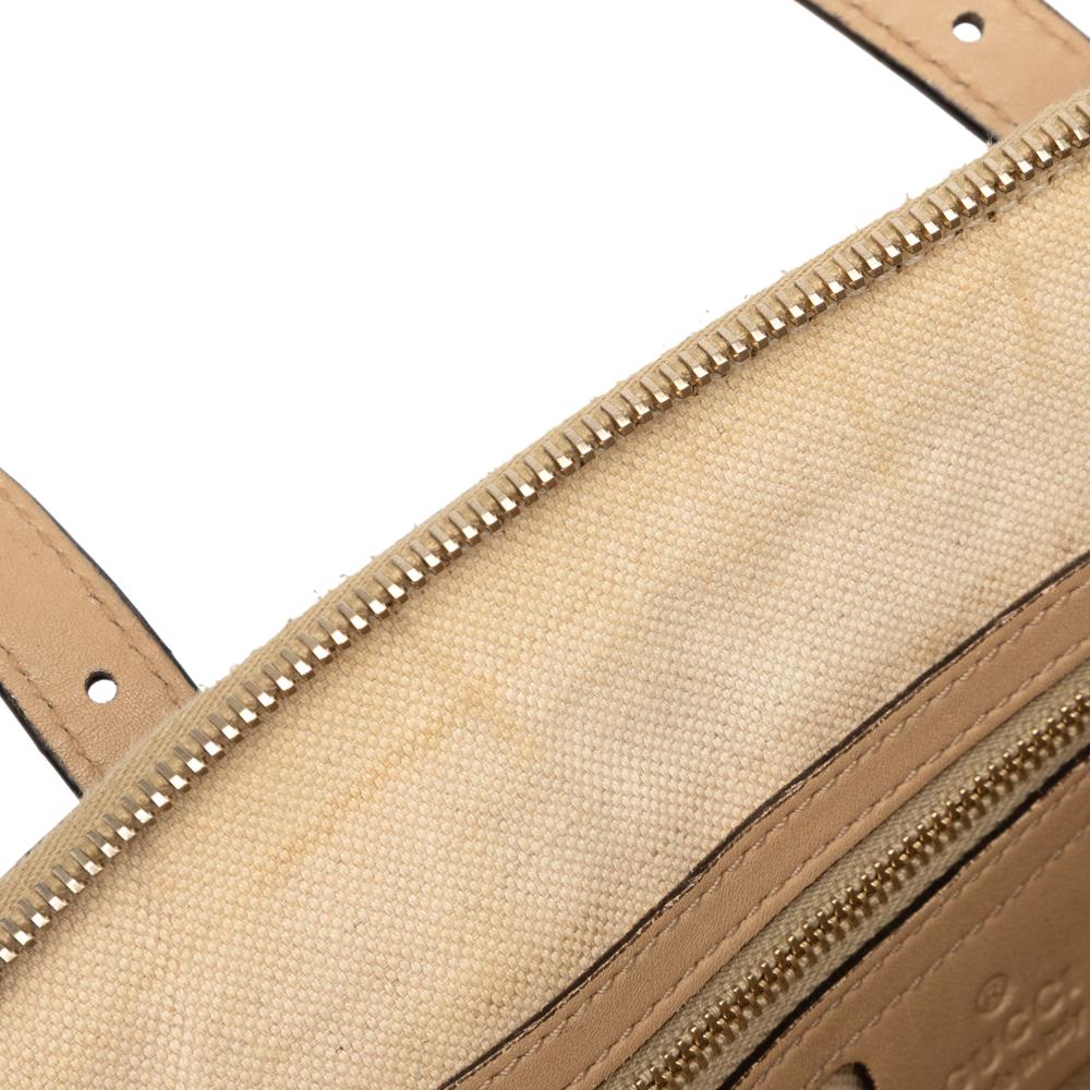 Gucci B Gucci Brown Beige Calf Leather Small Microguccissima Nice Dome Satchel Italy