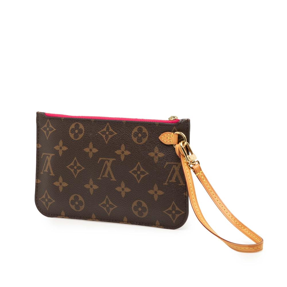 Louis Vuitton B Louis Vuitton Brown Monogram Canvas Fabric Monogram Neverfull Pouch France
