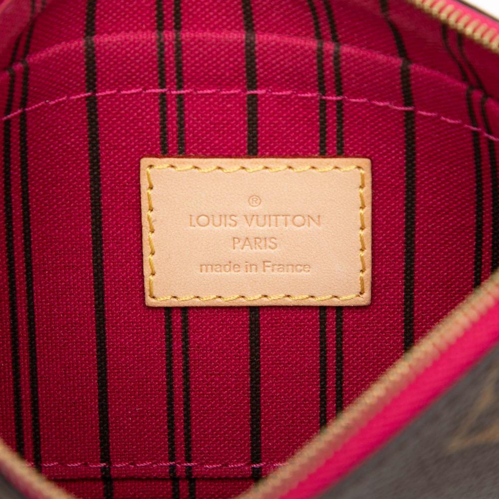 Louis Vuitton B Louis Vuitton Brown Monogram Canvas Fabric Monogram Neverfull Pouch France