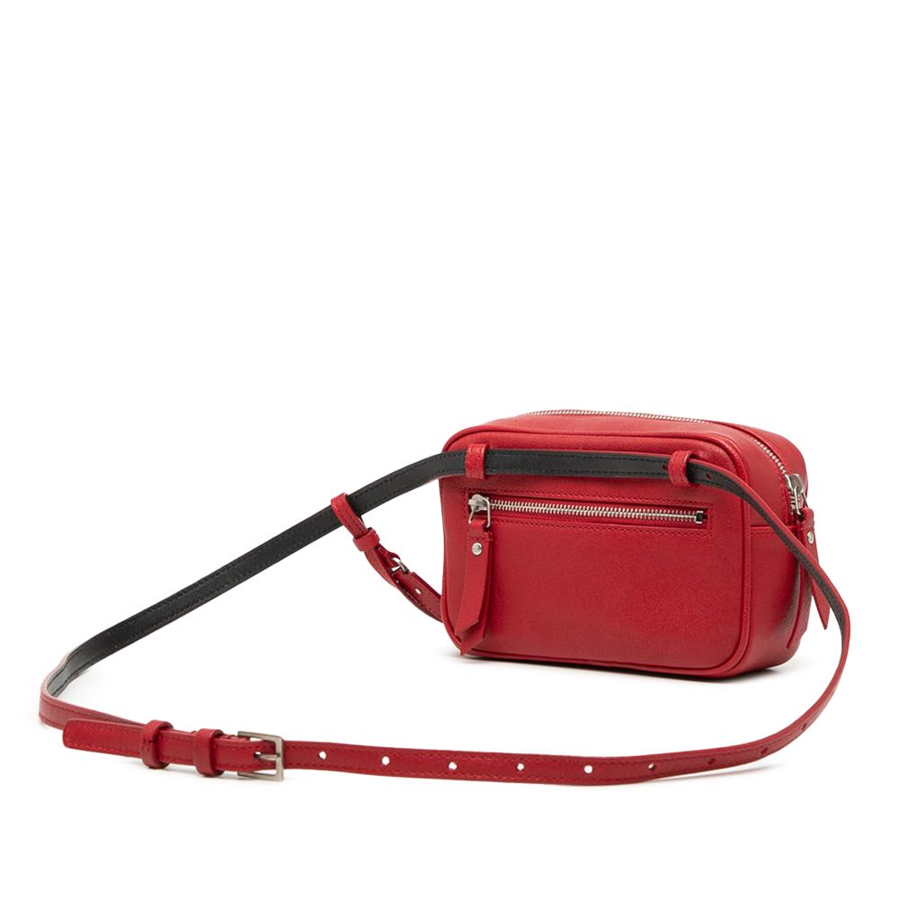 Saint Laurent B Saint Laurent Red Calf Leather Monogram Lou Belt Bag Italy