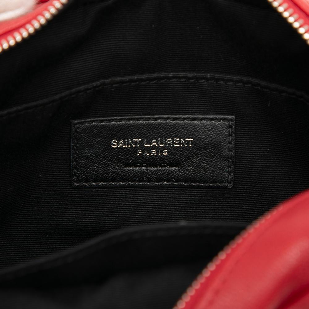 Saint Laurent B Saint Laurent Red Calf Leather Monogram Lou Belt Bag Italy