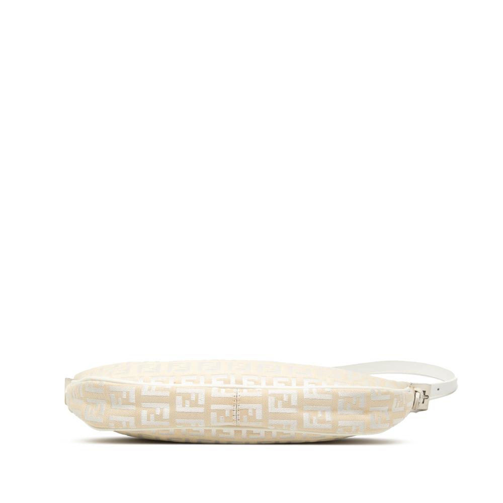 Fendi B Fendi Brown Light Beige Canvas Fabric Zucchino Shoulder Bag Italy