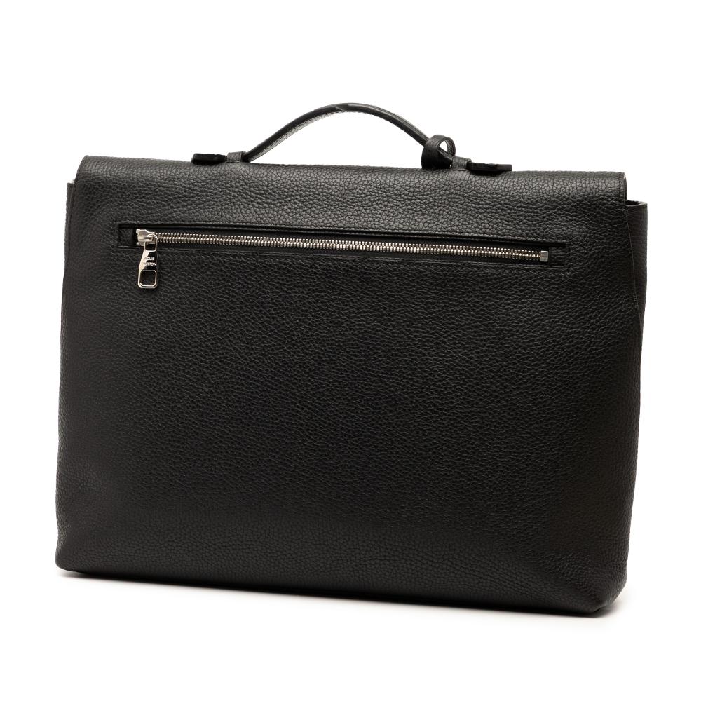 Louis Vuitton B Louis Vuitton Black Calf Leather Taurillon Serviette Dorian Briefcase France