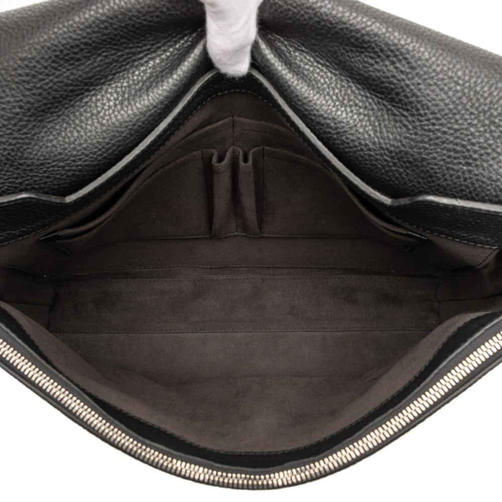 Louis Vuitton B Louis Vuitton Black Calf Leather Taurillon Serviette Dorian Briefcase France