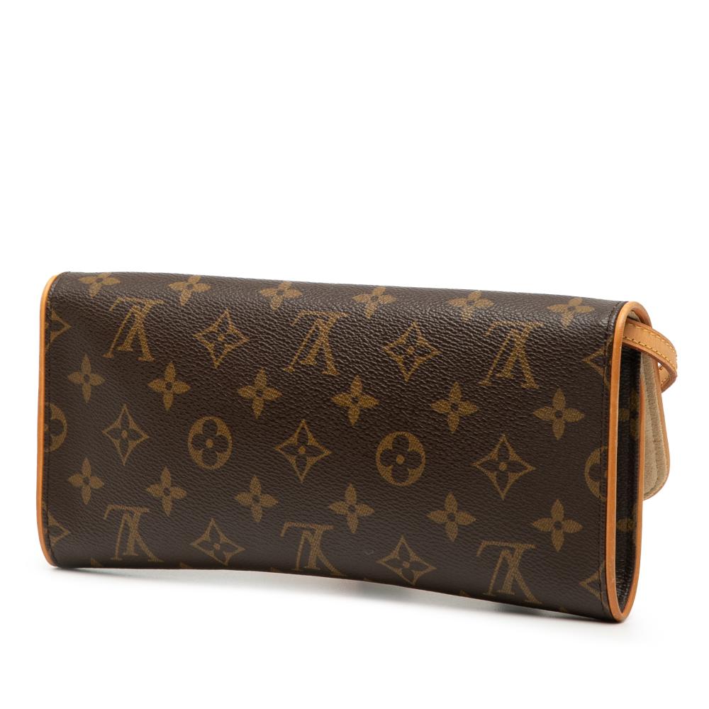 Louis Vuitton B Louis Vuitton Brown Monogram Canvas Fabric Monogram Pochette Twin GM Spain