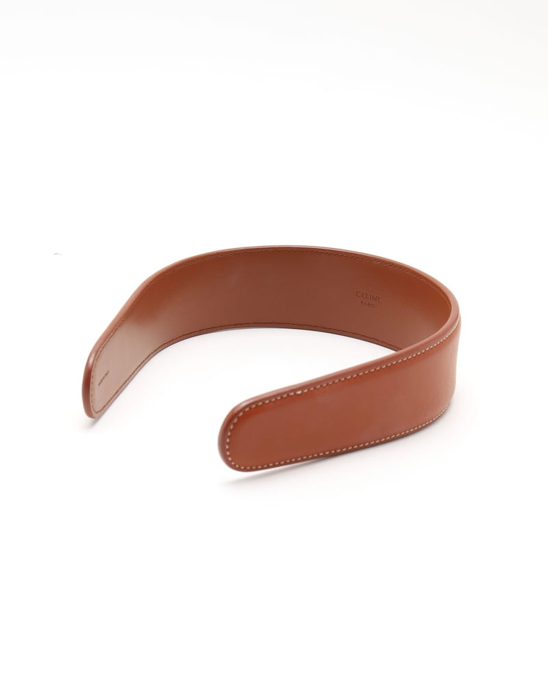 Celine Céline Triomphe Headband in Calfskin