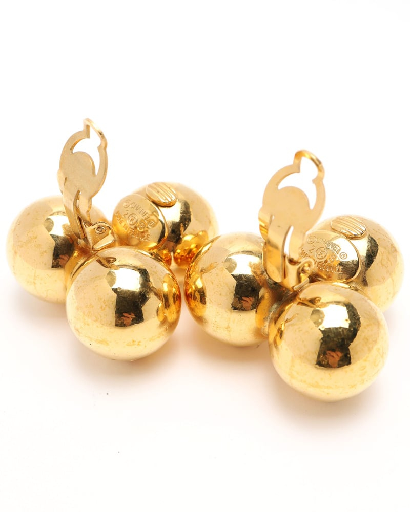 Chanel Coco Mark Bubble Clip-On Earrings