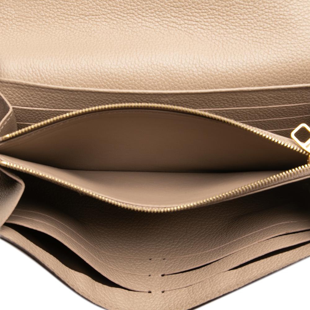 Louis Vuitton AB Louis Vuitton Brown Beige Monogram Empreinte Leather Bicolor Sarah Wallet Spain