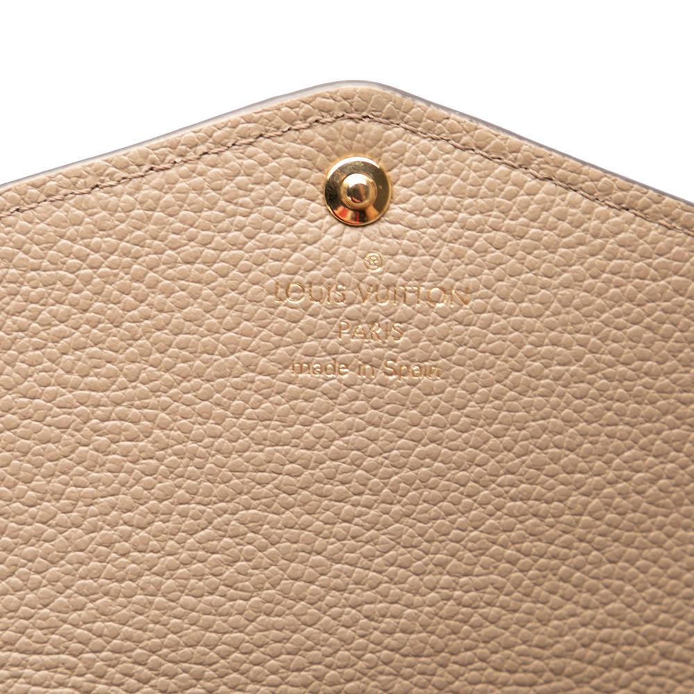 Louis Vuitton AB Louis Vuitton Brown Beige Monogram Empreinte Leather Bicolor Sarah Wallet Spain