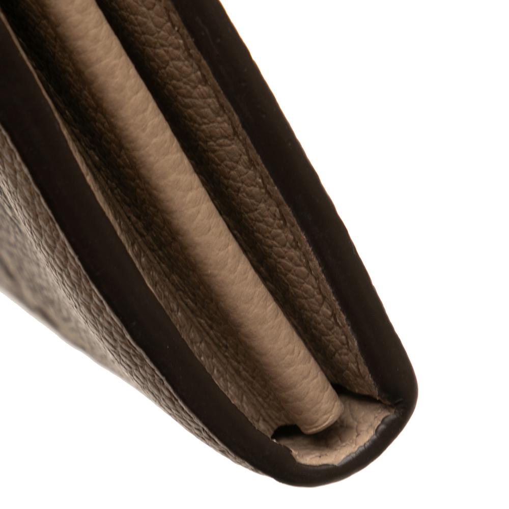 Louis Vuitton AB Louis Vuitton Brown Beige Monogram Empreinte Leather Bicolor Sarah Wallet Spain