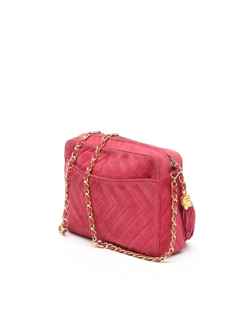Chanel CC Suede Camera Bag