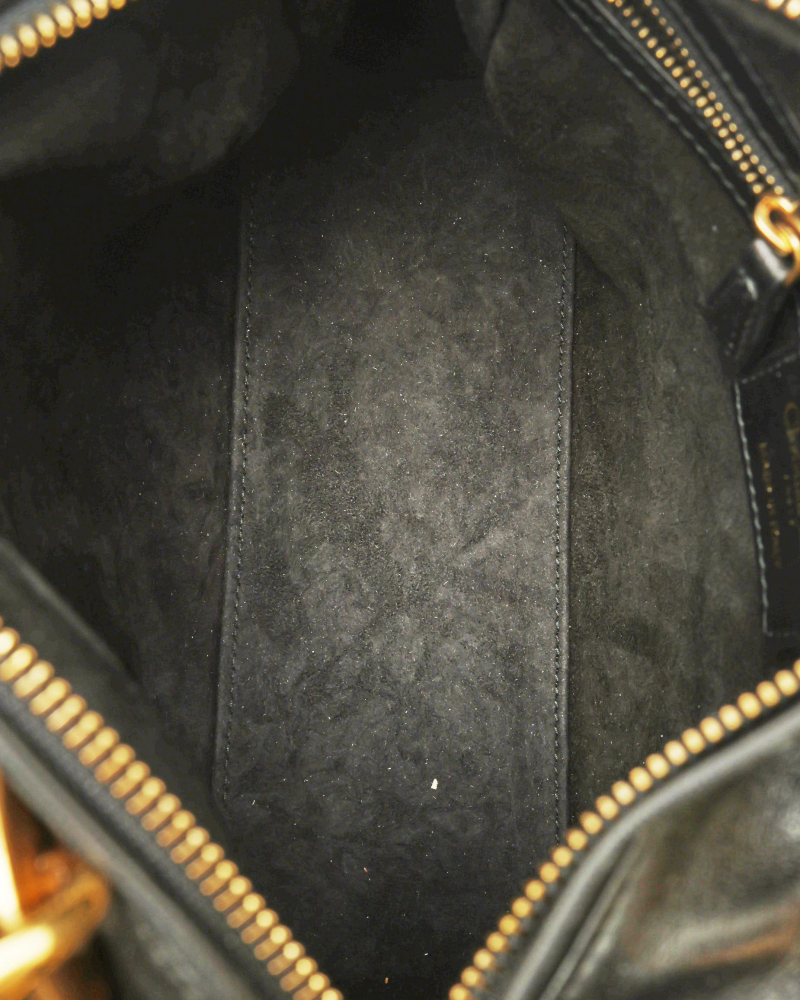 Christian Dior Cannage Studded Medium Lady Dior Bag